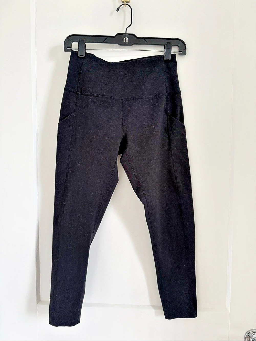 Zella Live In High Waist Pocket 7/8 Leggings in Black (Size M)
